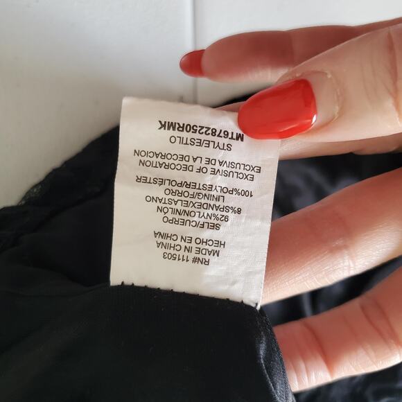 Y2K Whimsigoth Witch Goth Girl Top XL Black Puff Sleeve Lace Crop Ruched Corset1 - Picture 7 of 8